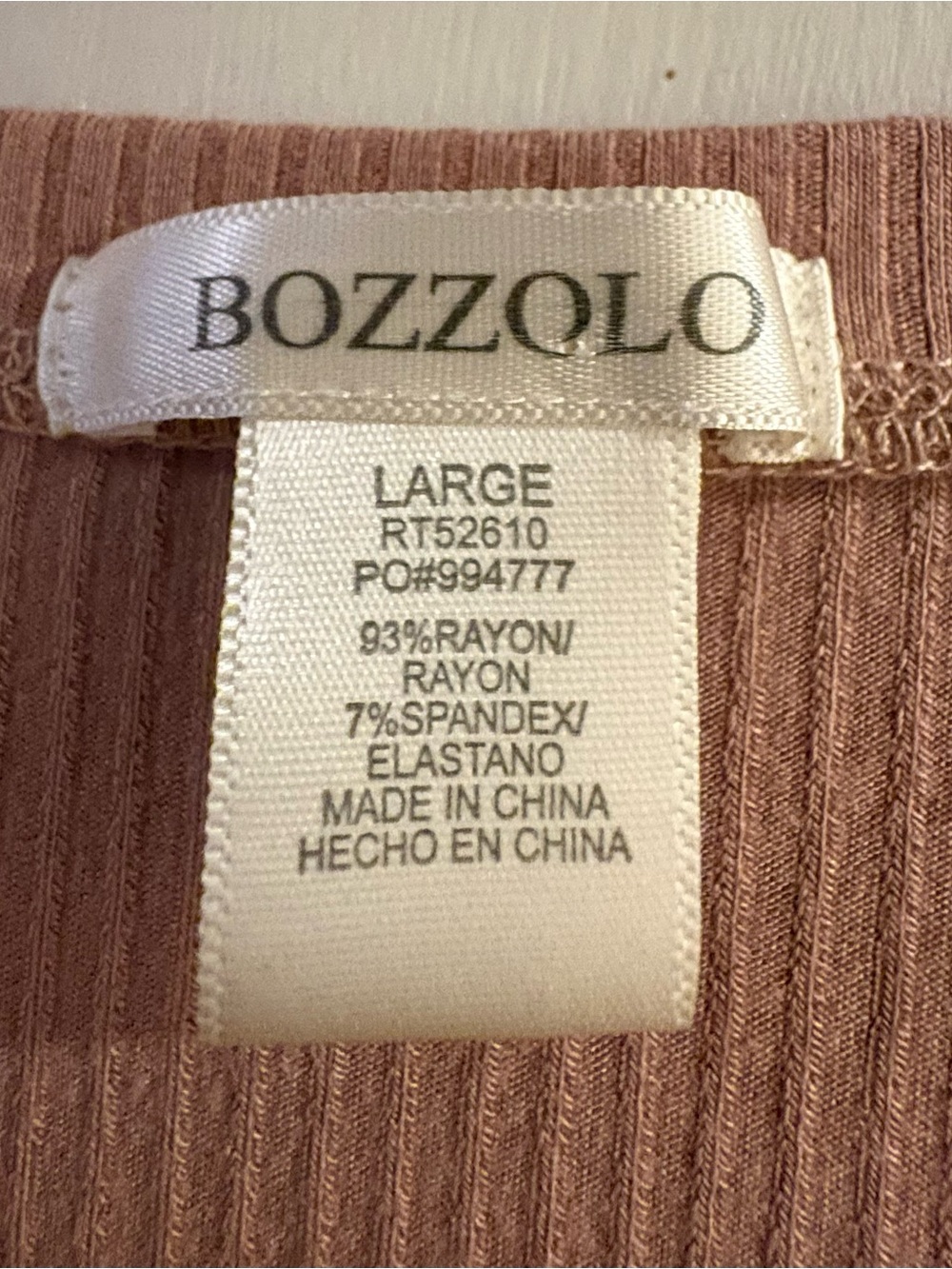 Large Beige Ribbed Crop Top - Picture 2 of 2